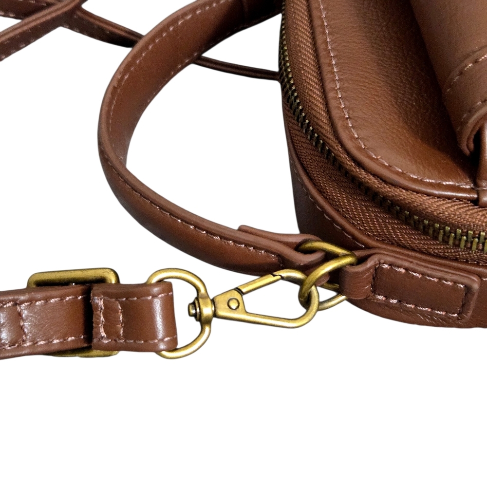 Minooy Aphrodite Crossbody Bag 1.5L Brown Chic Portable Everyday Phone Purse - Picture 8 of 12